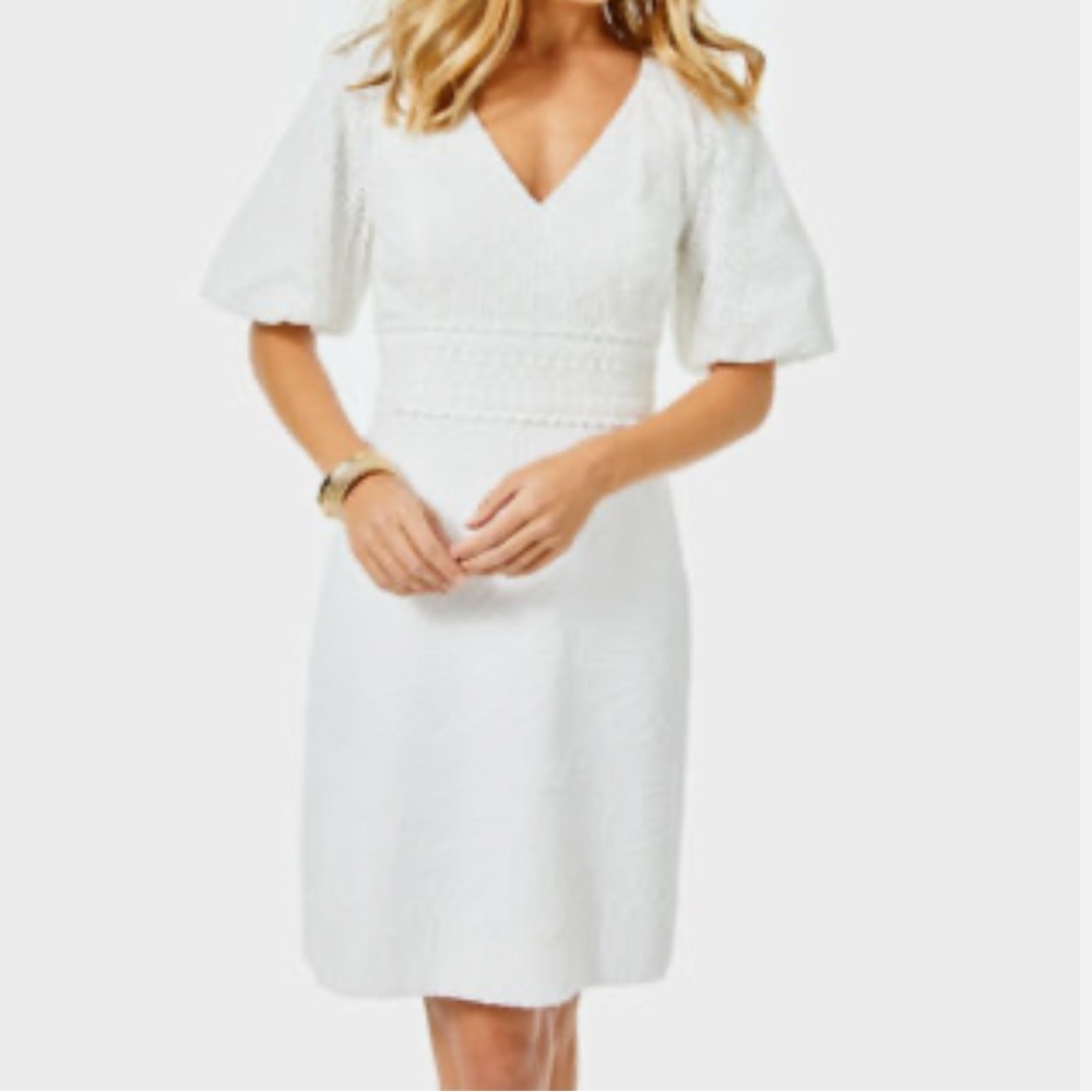 Lilly Pulitzer White Eyelit Jazlyn Dress -00